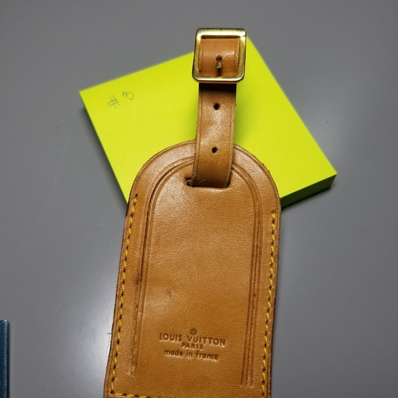 LOUIS VUITTON Vachetta leather luggage tag France - Picture 10 of 13